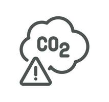 CO2 related icon outline and linear vector. vector