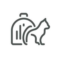 Service pet related icon outline and linear vector. vector