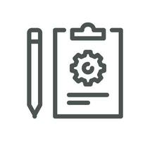 Engineering related icon outline and linear vector. vector