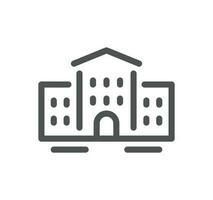 School and university related icon outline and linear vector. vector