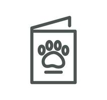 Service pet related icon outline and linear vector. vector