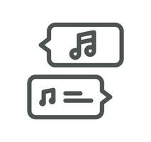 Music related icon outline and linear vector. vector