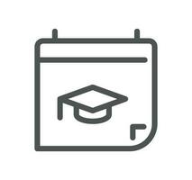 School and university related icon outline and linear vector. vector