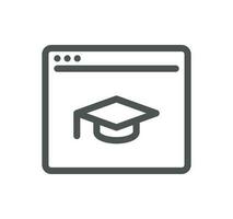 School and university related icon outline and linear vector. vector