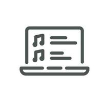 Music related icon outline and linear vector. vector