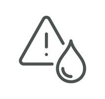 Waterproof related icon outline and linear vector. vector