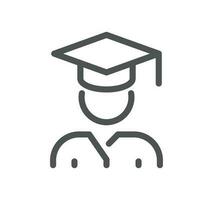 School and university related icon outline and linear vector. vector