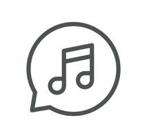 Music related icon outline and linear vector. vector