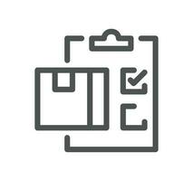 Truck logistics related icon outline and linear vector. vector