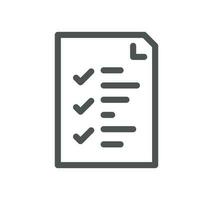 Inspection related icon outline and linear vector. vector