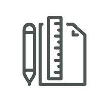 Engineering related icon outline and linear vector. vector