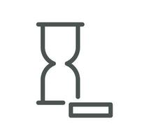 Sand watch related icon outline and linear vector. vector