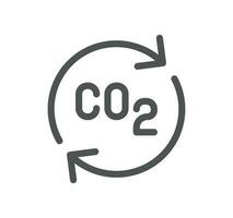 CO2 related icon outline and linear vector. vector