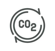 CO2 related icon outline and linear vector. vector