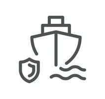 Ship management related icon outline and linear vector. vector