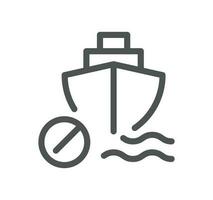 Ship management related icon outline and linear vector. vector