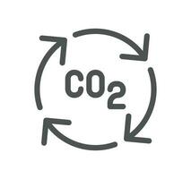 co2 relacionado icono contorno y lineal vector. vector