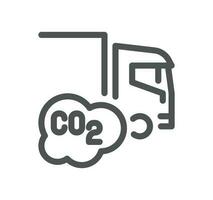 CO2 related icon outline and linear vector. vector