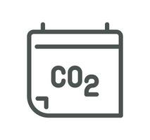 CO2 related icon outline and linear vector. vector