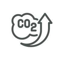 CO2 related icon outline and linear vector. vector