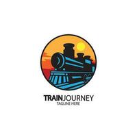 diseño logo tren transporte vector ilustración