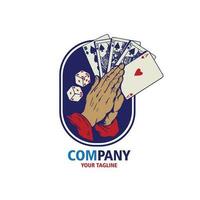 diseño logo casino vector ilustración