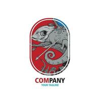 design logo chameleon vector illustration