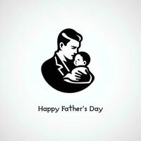 Father and son icon happy father's day vector design