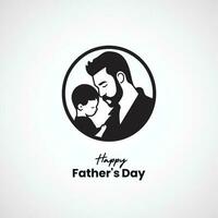 Father and son vector logo design