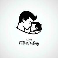 Happy father's day template vector design