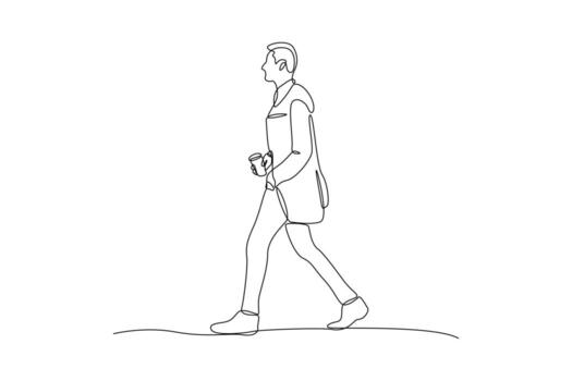 continuo uno línea dibujo apagado a Universidad concepto. soltero línea dibujar diseño vector gráfico ilustración.