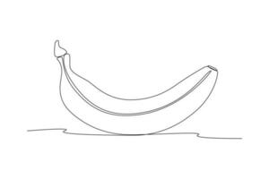 Single one line drawing fruits concept. Continuous line draw design graphic vector illustration.