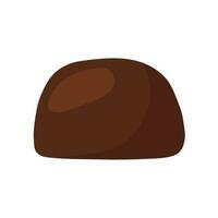 chocolate trufa en parte superior ver icono animado vector ilustración