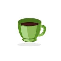 Realistic Different Coffee Cup Illustration Design With White Background, Different Types Of Illustration Coffee Drinks. Coffee Cup With Cap Icon Vector