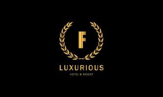 Luxury letter f logo design collection vector