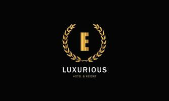 Luxury letter e logo design vector