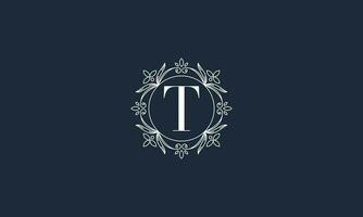 Luxury letter t logo vector