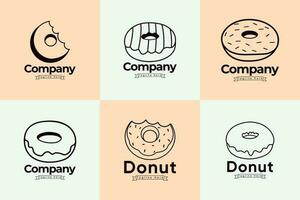 mejor único diferente logos para un rosquilla comercio, y colección colocar. prima elementos con vistoso. y único vector. rosquillas icono comida con blanco antecedentes. vector