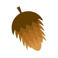 Flat pinecone icon. Autumn season. Vector illustration