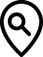 Locations search Related Simple Vector Line Icon. With a size of 32 pixels and can be edited again