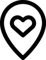 Locations love Related Simple Vector Line Icon. With a size of 32 pixels and can be edited again