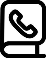 Contact Phone simple icon illustration in line style and used for user interface, web, software and many more vector