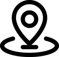 Locations pointer Related Simple Vector Line Icon. With a size of 32 pixels and can be edited again