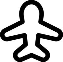Airplane simple icon illustration in line style and used for user interface, web, software and many more vector