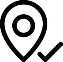 Locations check Related Simple Vector Line Icon. With a size of 32 pixels and can be edited again