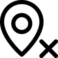 Locations delete Related Simple Vector Line Icon. With a size of 32 pixels and can be edited again