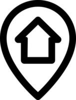 Locations Home Related Simple Vector Line Icon. With a size of 32 pixels and can be edited again