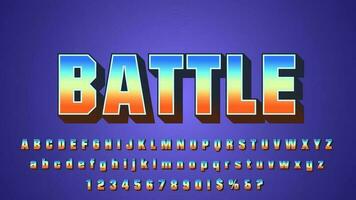 Game Title Versus Battle Editable Text Effect Alphabet Set Collection vector