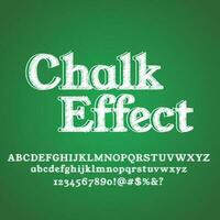 Chalk text font alphabet scribble rough hand drawn on green board. vector