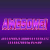 Cool Shiny Game Title Headline Text Effect vector